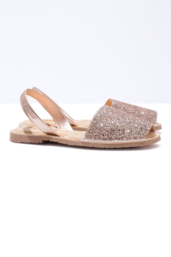 Solillas Rose Gold Glitter Mimoso Vegan - Original Menorcan Sandals