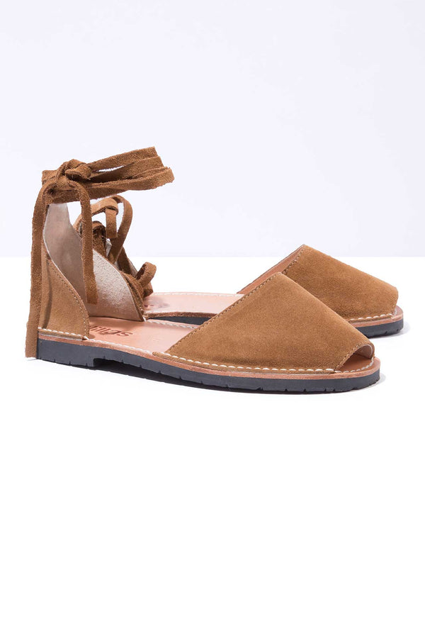 Solillas Arenilla - Suede Ankle Tie Sandals