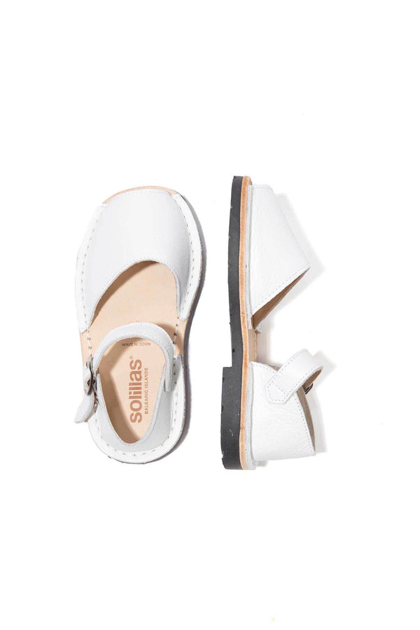 Solillas Blanco - Leather Buckle Sandals