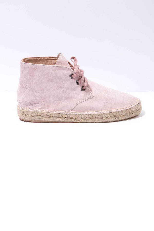 Solillas FLOR - Espadrille Ankle Boots In Pink Suede