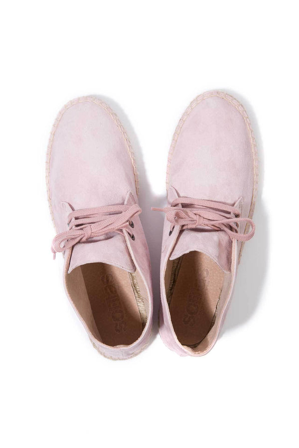 Solillas FLOR - Espadrille Ankle Boots In Pink Suede
