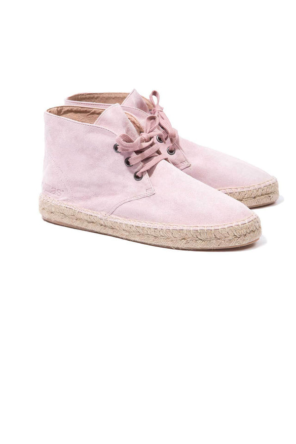 Solillas FLOR - Espadrille Ankle Boots In Pink Suede