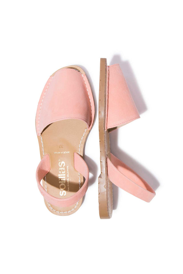 Solillas FLOR - Pink Suede Menorcan Sandals
