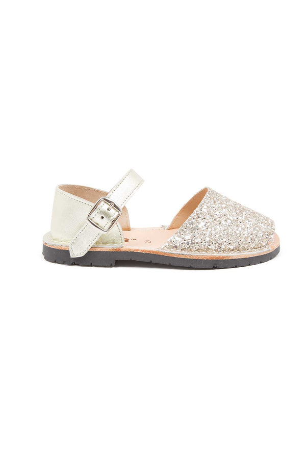 solillas Gold Glitter - Metallic Leather Sandals