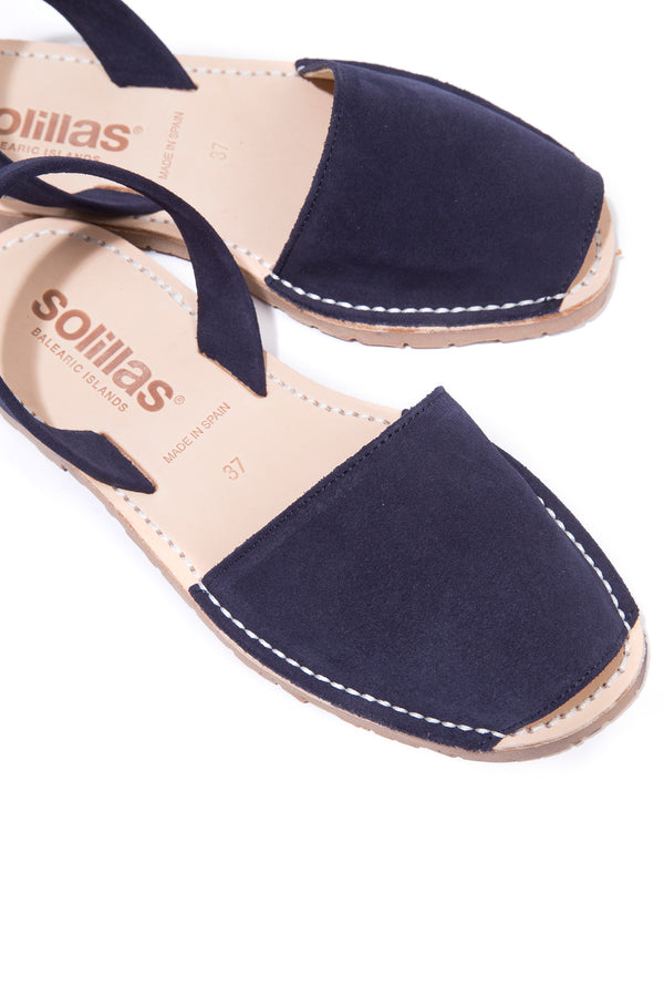 Solillas Lalla - Navy Leather Menorcan Sandals