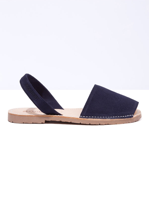 Solillas Lalla - Navy Leather Menorcan Sandals
