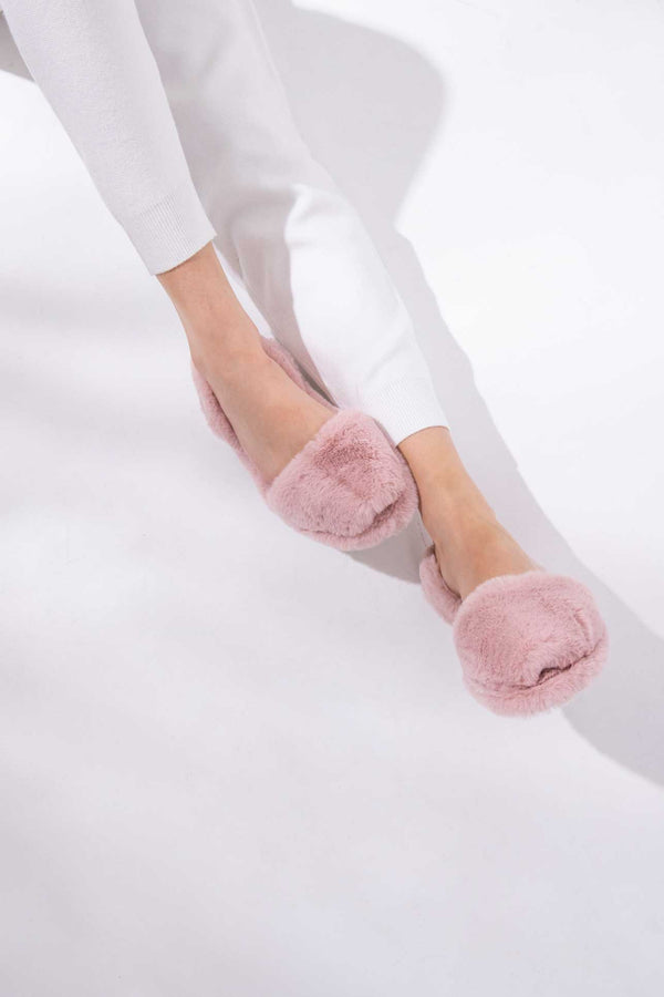 Solillas MIA CASA - Pink Fluffy Balearic Slippers