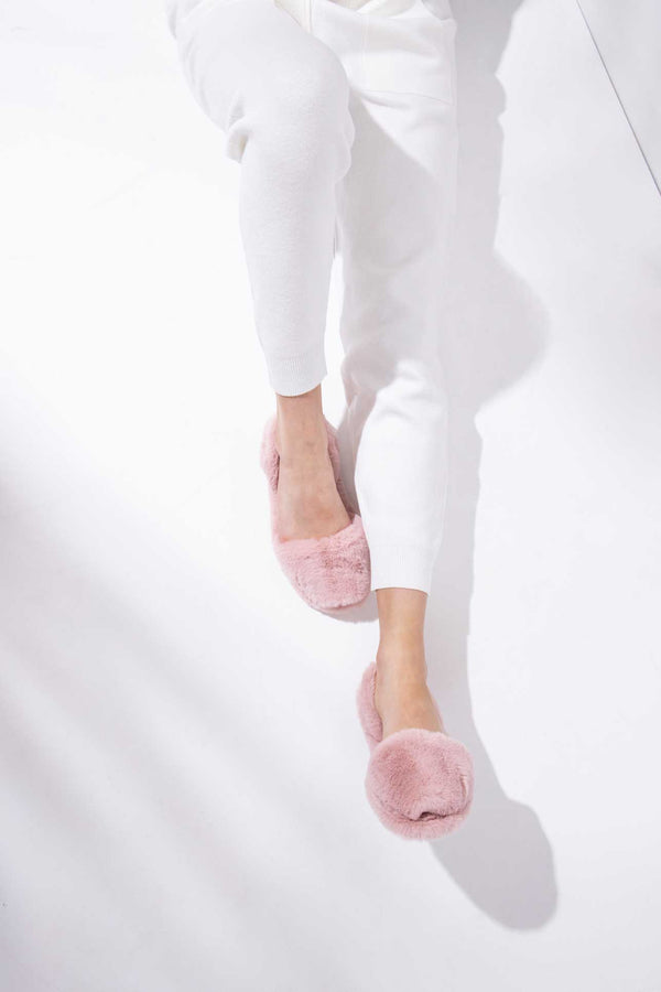 Solillas MIA CASA - Pink Fluffy Balearic Slippers