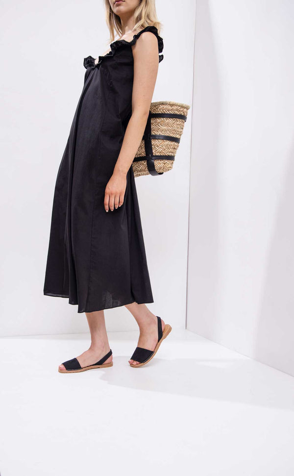 Solillas NOCHE FRESCA - Black Menorcan Sandals