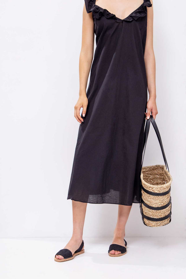 Solillas NOCHE FRESCA - Black Menorcan Sandals