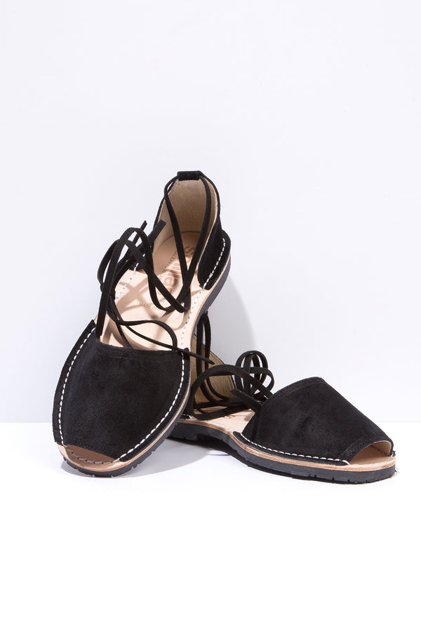 solillas Pantera - Suede Ankle Tie Sandals