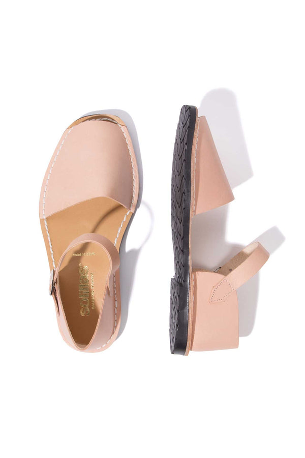Solillas Salmon Worker - Leather Buckle Sandals