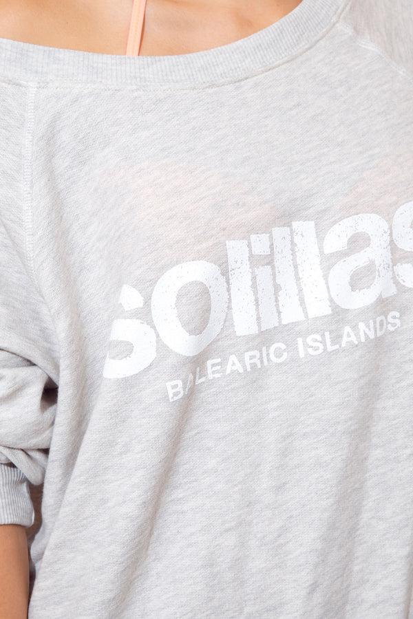 Solillas Women's Slouchy Sweatshirt - Grey Logo