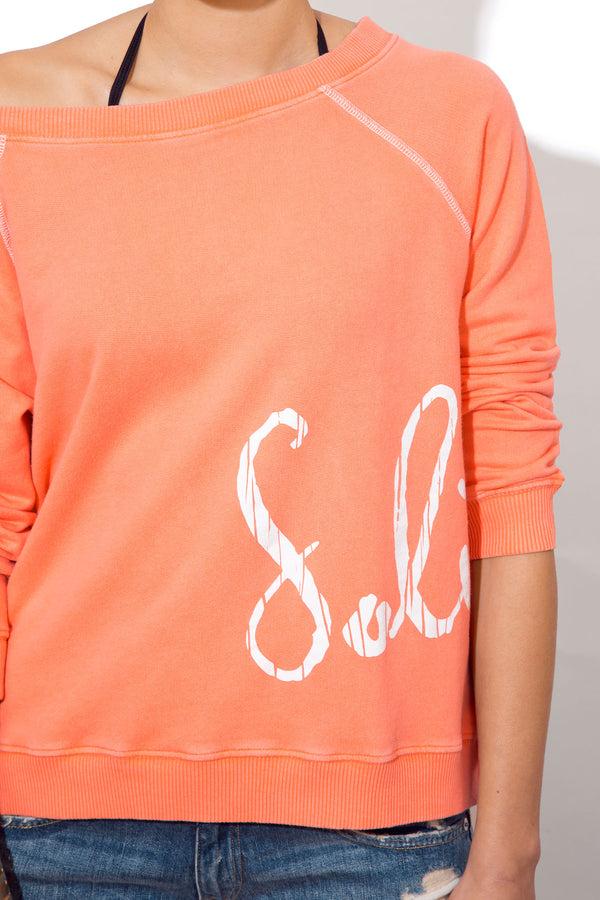 Solillas Women's Slouchy Sweatshirt - Scribble Logo