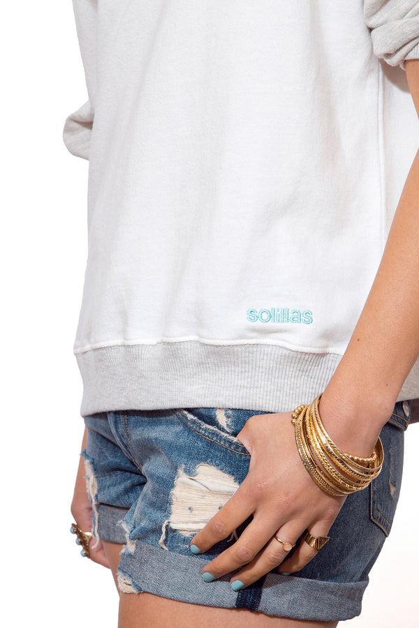 Solillas Women's Slouchy Sweatshirt - Two Tone