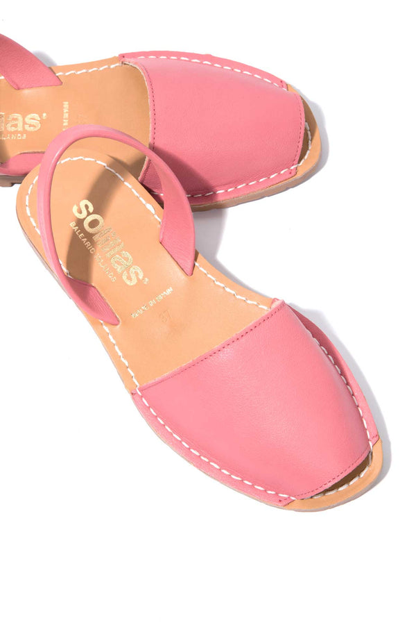 solillas SORBETE ORIGINAL - Pink Leather Menorcan Sandals