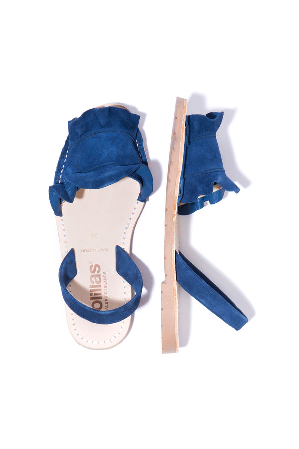 Solillas Talaia Indigo - Navy Frilled Menorcan Sandals