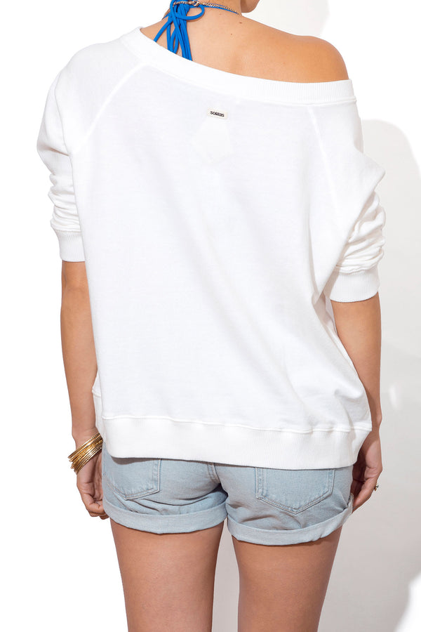 Solillas Women's Slouchy Beach Sweatshirt - Scribble Logo