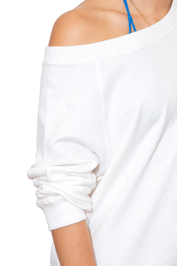 Solillas Women's Slouchy Beach Sweatshirt - Scribble Logo