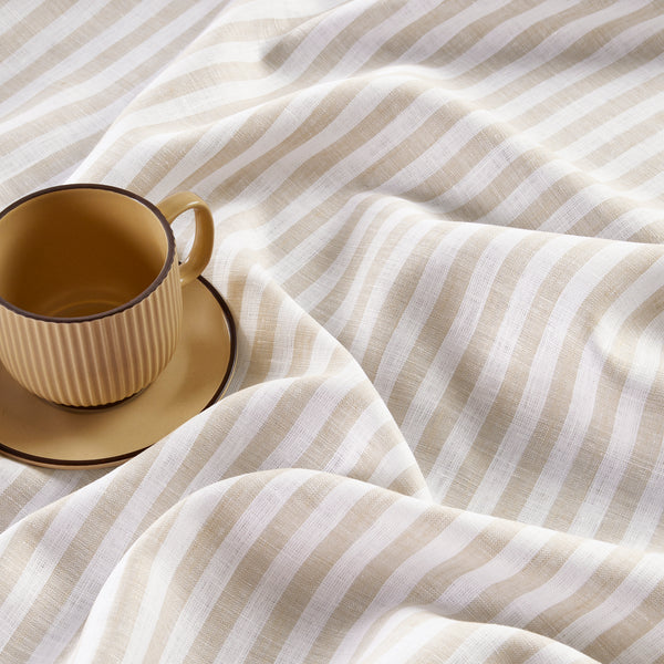 Solino Home Amalfi Stripe Table Throw Cherry Blossom & White