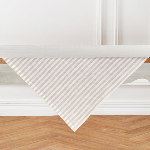 Solino Home Amalfi Stripe Table Throw Cherry Blossom & White