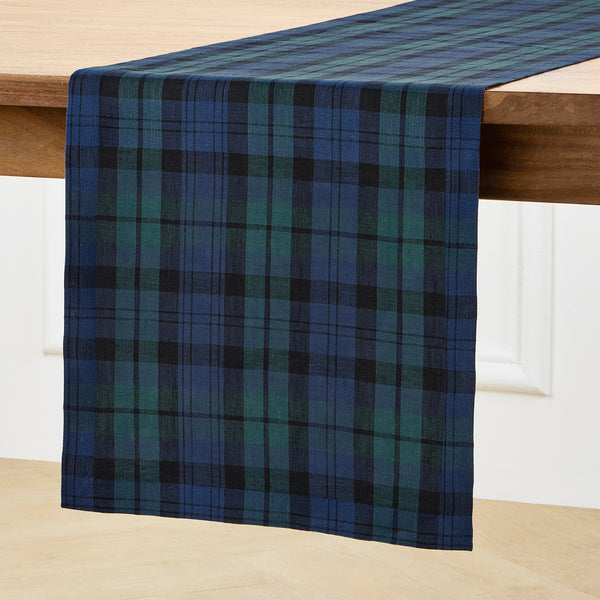 Solino Home Blackwatch Plaid Table Runner Blue & Green