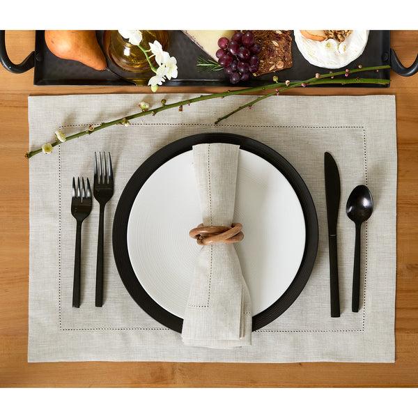 Solino Home Classic Hemstitch Napkins Light Natural