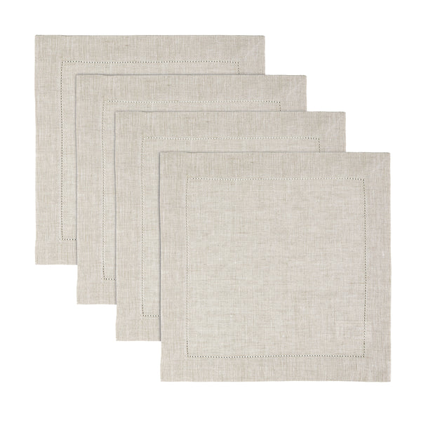 Solino Home Classic Hemstitch Square Placemats White