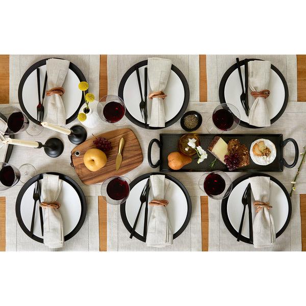 Solino Home Classic Hemstitch Table Runner Light Natural