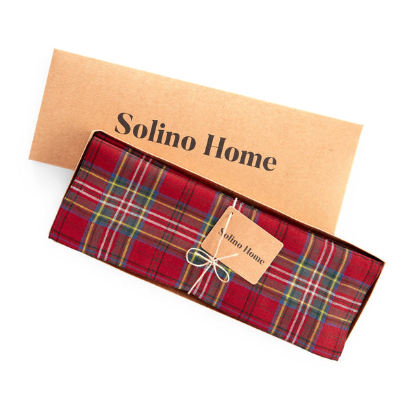 Solino Home Classic Tartan Plaid Placemats Red Plaid