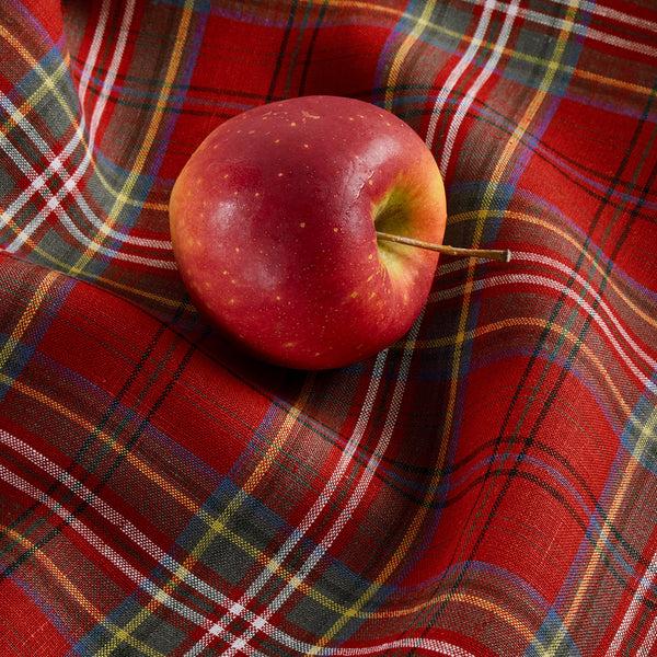 Solino Home Classic Tartan Plaid Round Tablecloth Red Plaid