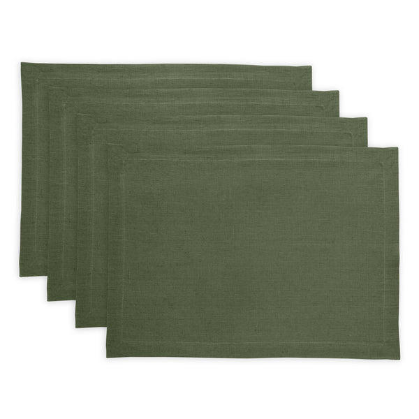 solino home Diana Medium Weight Placemats Desert Green