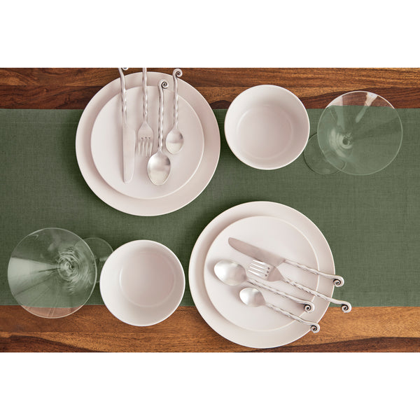 Solino Home Diana Medium Weight Table Runner Desert Green