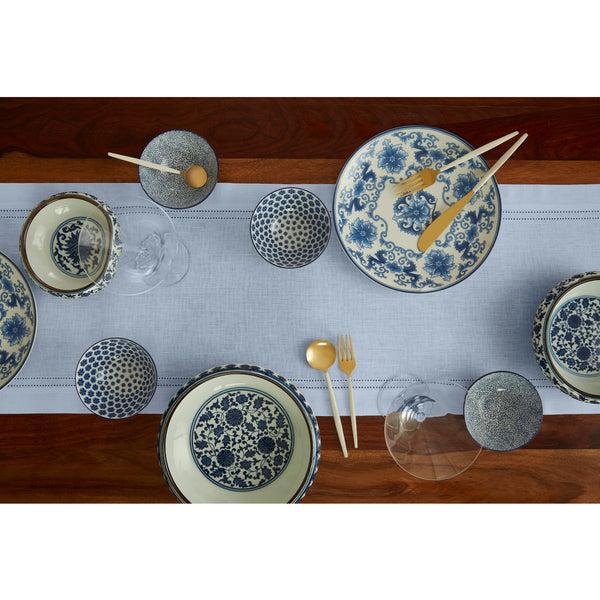 Solino Home Linen Double Hemstitch Table Runner White