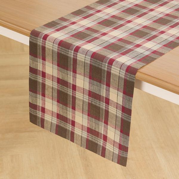 Solino Home Rustic Plaid Table Runner Rustic Multicolor