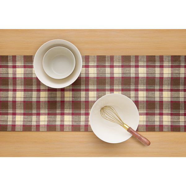 Solino Home Rustic Plaid Table Runner Rustic Multicolor