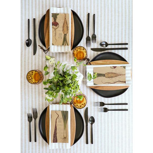 Solino Home Amalfi Stripe Napkins Natural & White