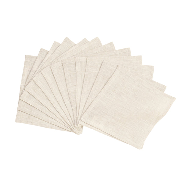 solino home Athena Cocktail Napkins Light Natural