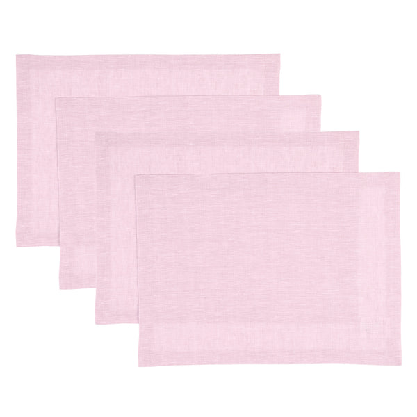 solino home Athena Placemats Bubblegum Pink