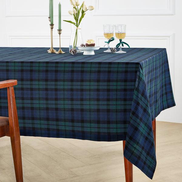 Solino Home Blackwatch Plaid Tablecloth Blue & Green