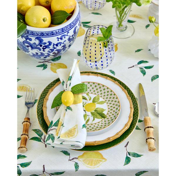Solino Home Botanical Lemon Napkins Off White