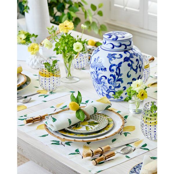 Solino Home Botanical Lemon Placemats Off White
