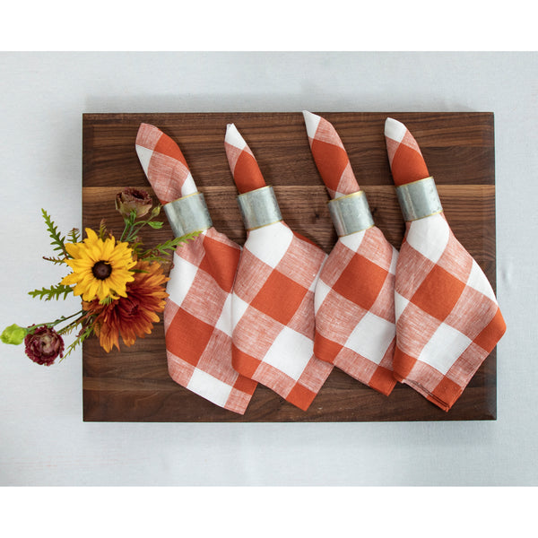 Solino Home Buffalo Check Napkins Red & Green