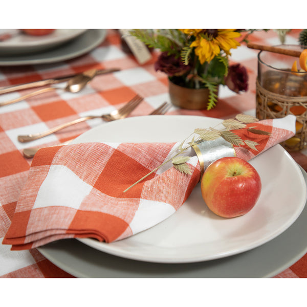 Solino Home Buffalo Check Napkins Red & Green