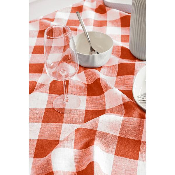 Solino Home Buffalo Check Table Throw Blue & White