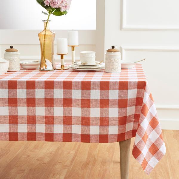 Solino Home Buffalo Check Tablecloth Pink Begonia