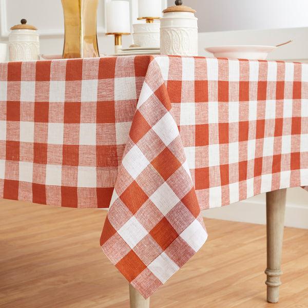 Solino Home Buffalo Check Tablecloth Pink Begonia