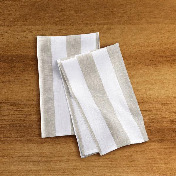 Solino Home Cabana Stripe Kitchen Towels Red & White