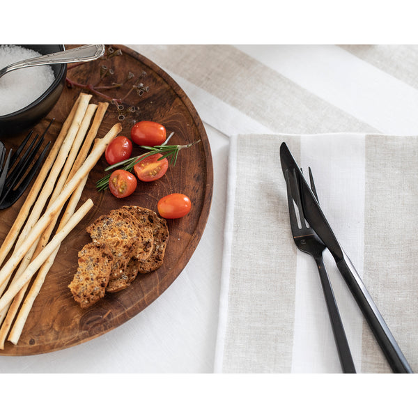 Solino Home Cabana Stripe Placemats Natural & White