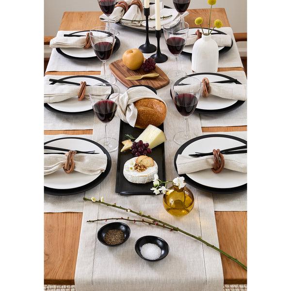 Solino Home Classic Hemstitch Table Runner White